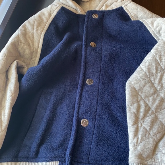 Boys hooded fleece Varsity style jacket - Picture 2 of 3